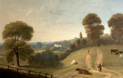 Blick über den Nottingham Park mit Lenton Priory in der Ferne von Thomas Barber